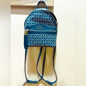 Kate Spade Mini Blue Pattern Backpack